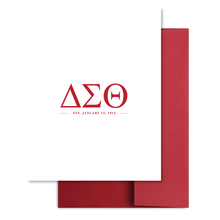Load image into Gallery viewer, DST Greek Letters White Note Card Set