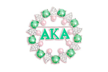 Load image into Gallery viewer, AKA Elegant Pearl and Bling Brooch