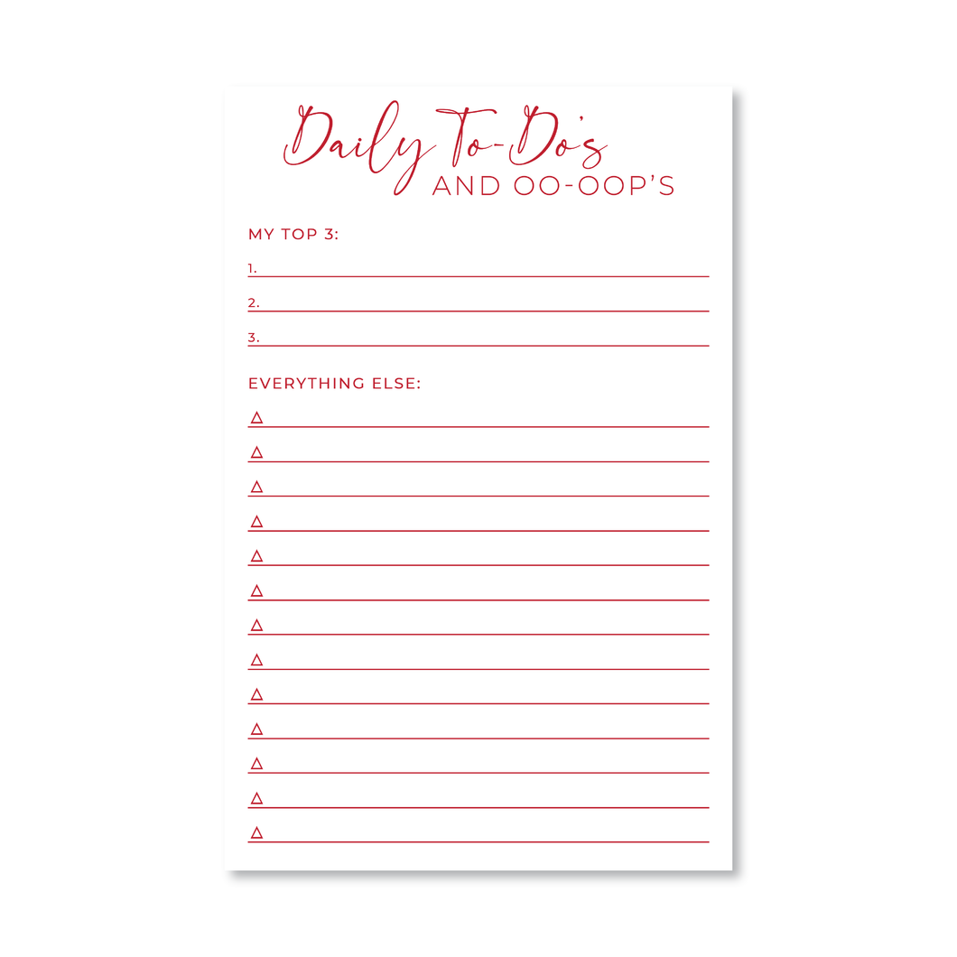 DST Daily To-Do Oo-oop Notepad