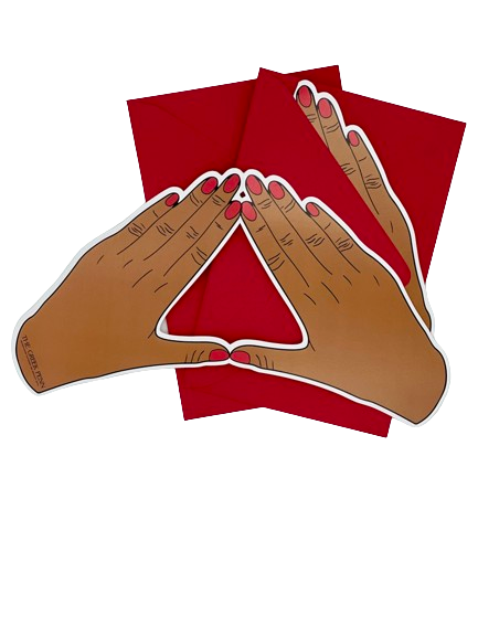 DST Pyramid Hands Die Cut Greeting Card