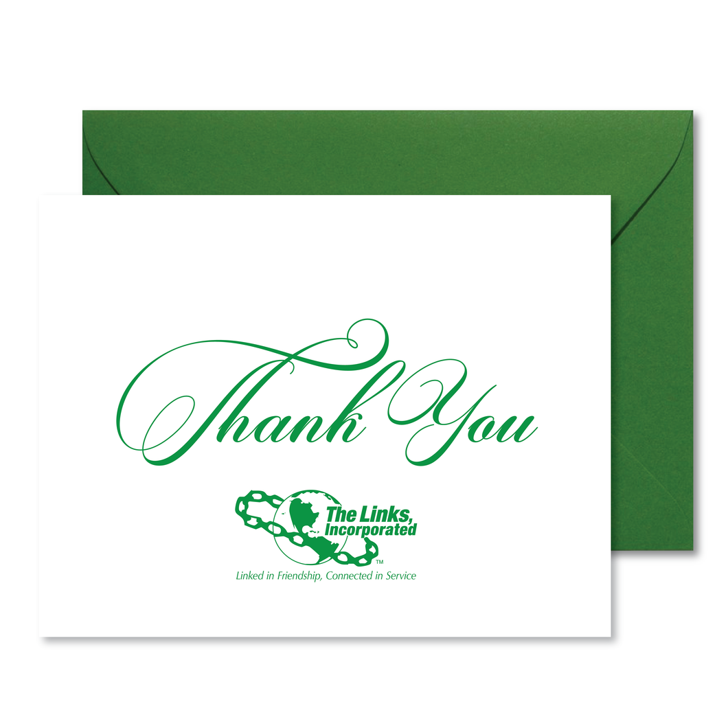 The Links, Inc. Logo Thank You Note Card Set
