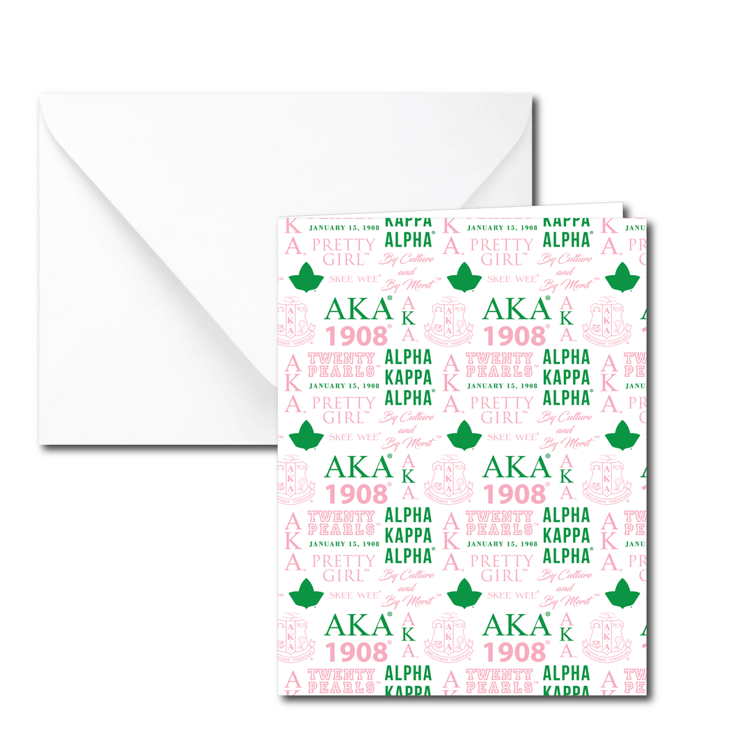 AKA Pattern Note Card Set – The Greek Penn