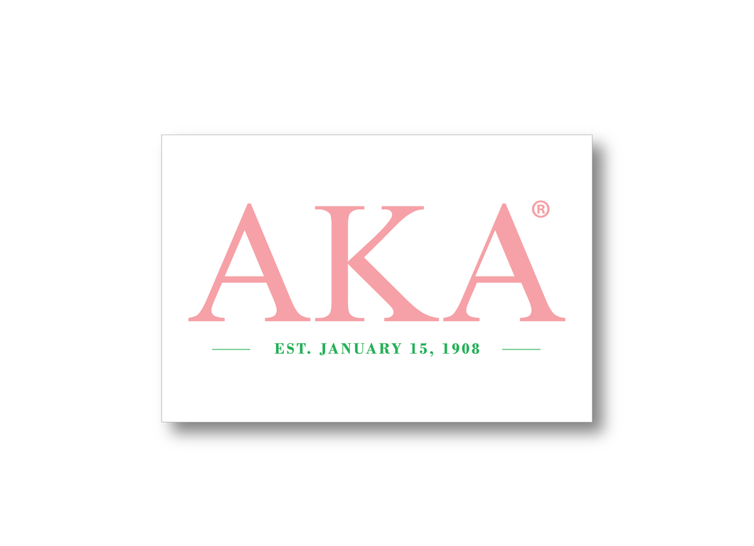 AKA Greek Letters Vinyl Sticker