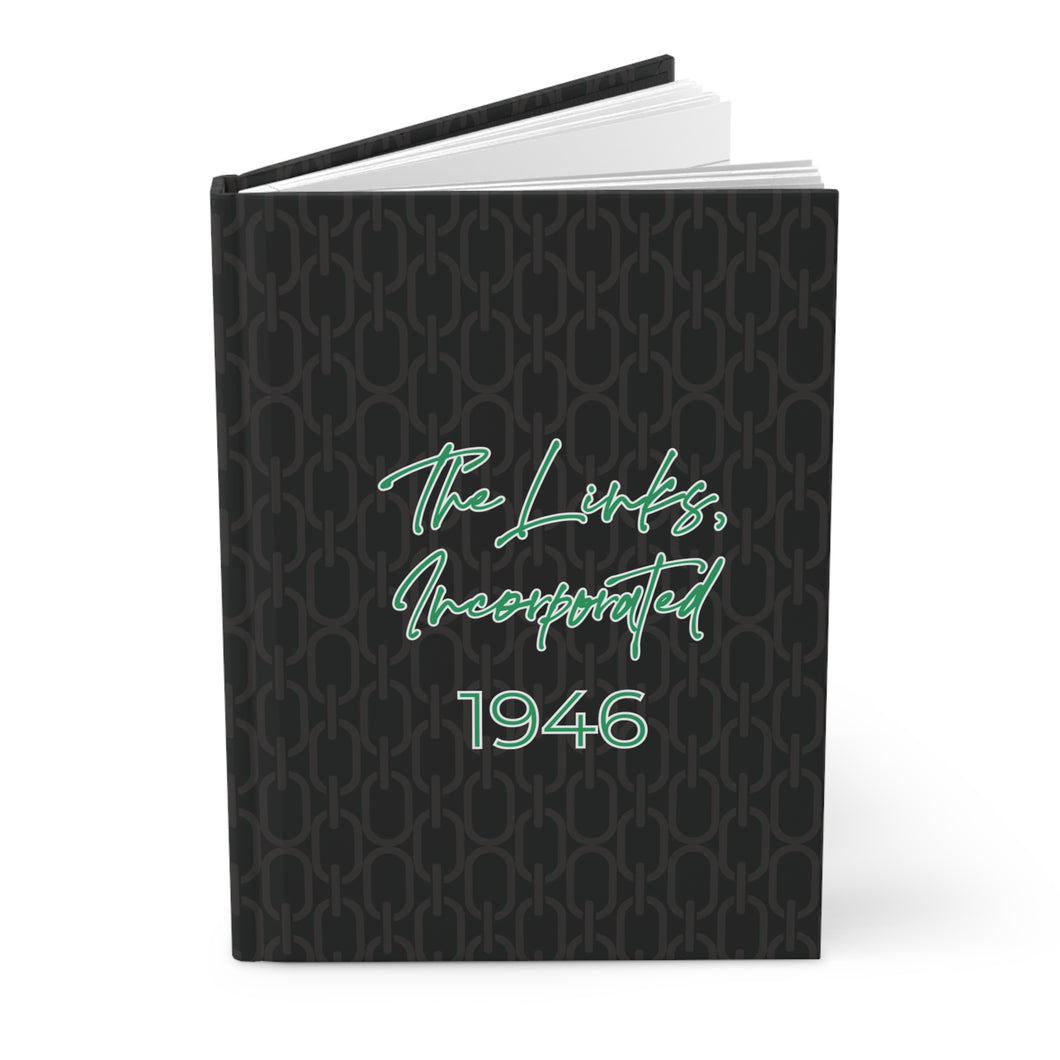 The Links, Inc. Black Link Chain Print Hardcover Journal