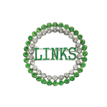 Load image into Gallery viewer, The Links, Inc. Green Bling Brooch
