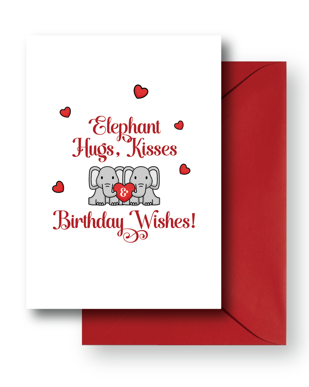 DST Elephant Hugs Birthday Greeting Card