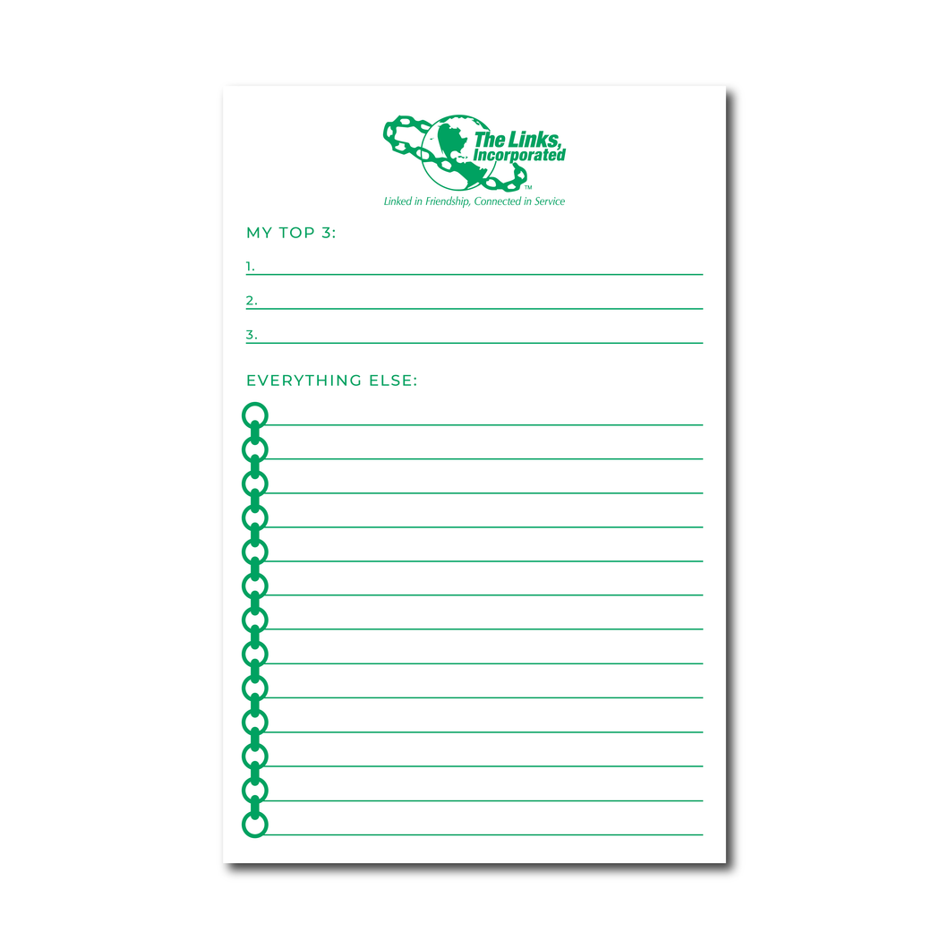 The Links, Inc. Daily To-Do Notepad