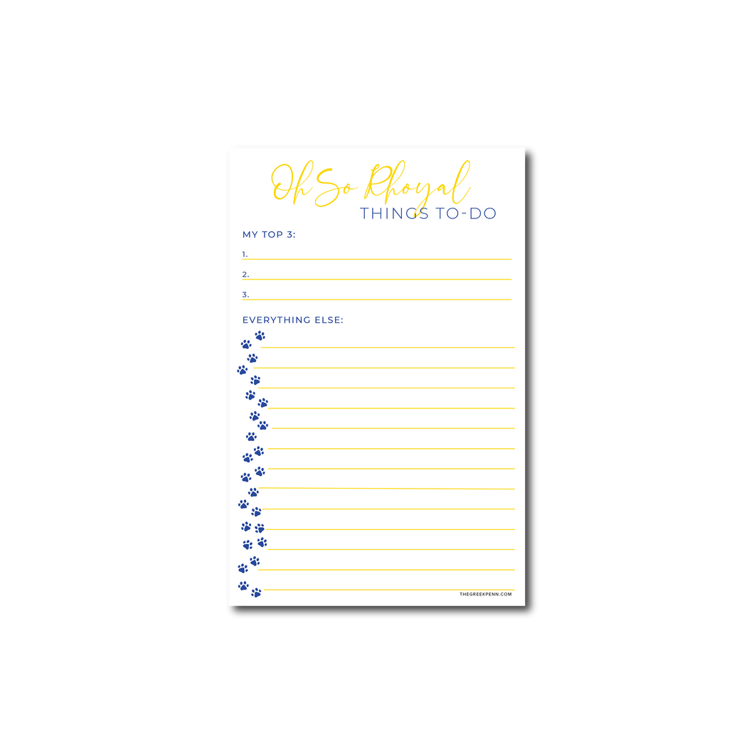 SGRHO Daily To-Do Notepad