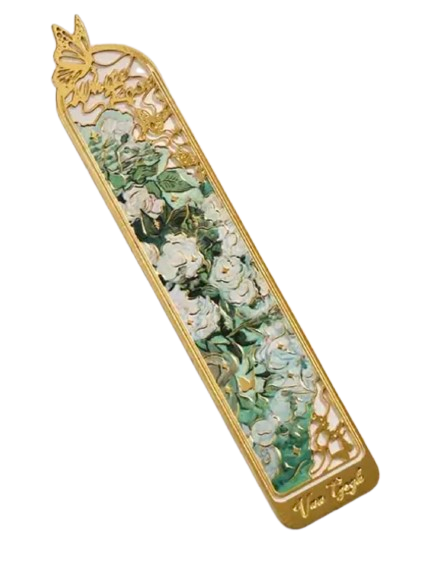 White Rose Garden Metal Bookmark