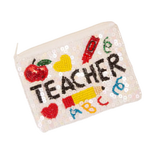 Load image into Gallery viewer, Teacher Beaded Coin Purse

