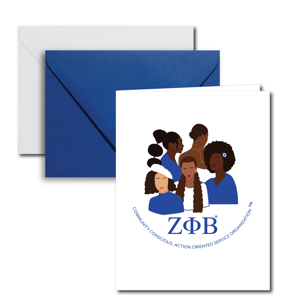 ZPHIB Sisterhood Motto Note Card Set