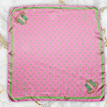 Load image into Gallery viewer, AKA Pink and Green Polka Dot Print Scarf

