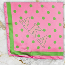 Load image into Gallery viewer, AKA Pink and Green Polka Dot Print Scarf
