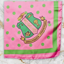 Load image into Gallery viewer, AKA Pink and Green Polka Dot Print Scarf
