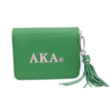 Load image into Gallery viewer, AKA Green Keychain Charm Wallet
