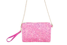 Load image into Gallery viewer, Pink Sequin Wristlet Handbag
