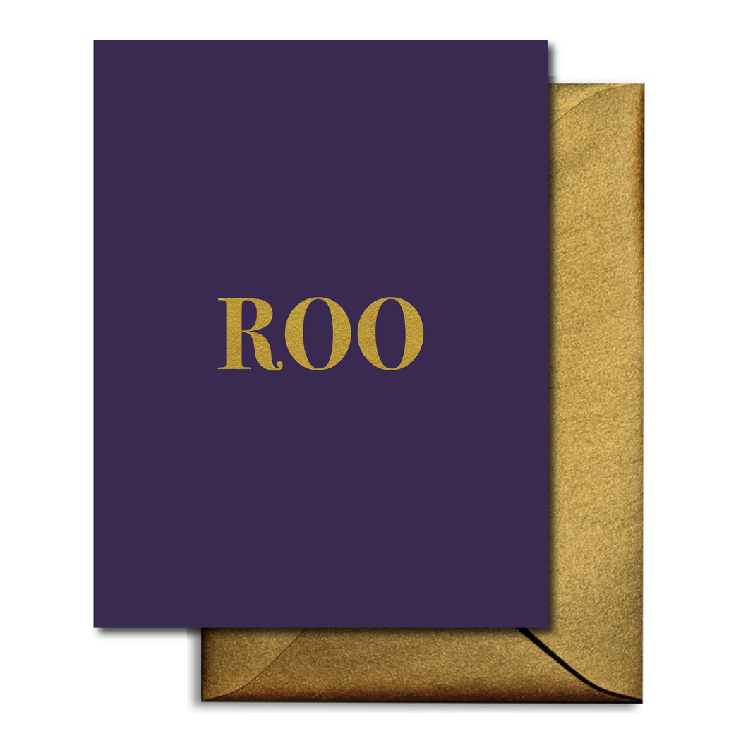 Omega ROO Greeting Card - Foil Print