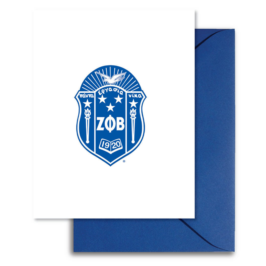 ZPhiB Classic Shield Note Card Set